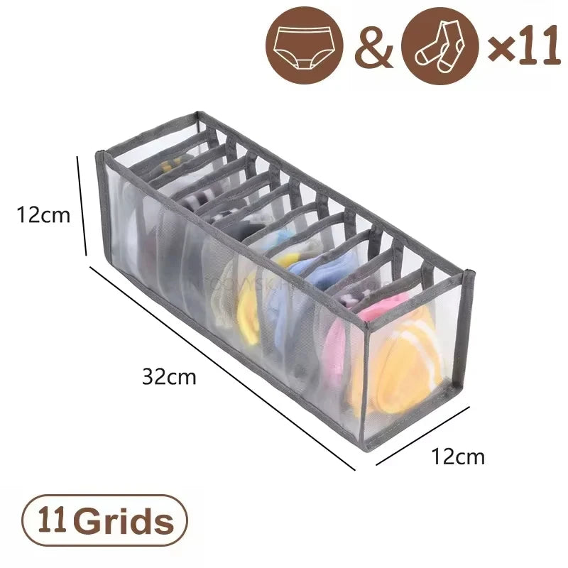1pc Underwear Drawer Organizer Storage Box Foldable Closet Organizers Drawer Divider Storage Boxes For Underpants Socks Bra