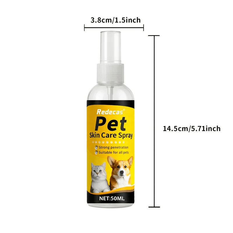 Pet Skin Care Spray, Soothe Dogs & Cats, Hypoallergenic Plant-Based Gentle Care