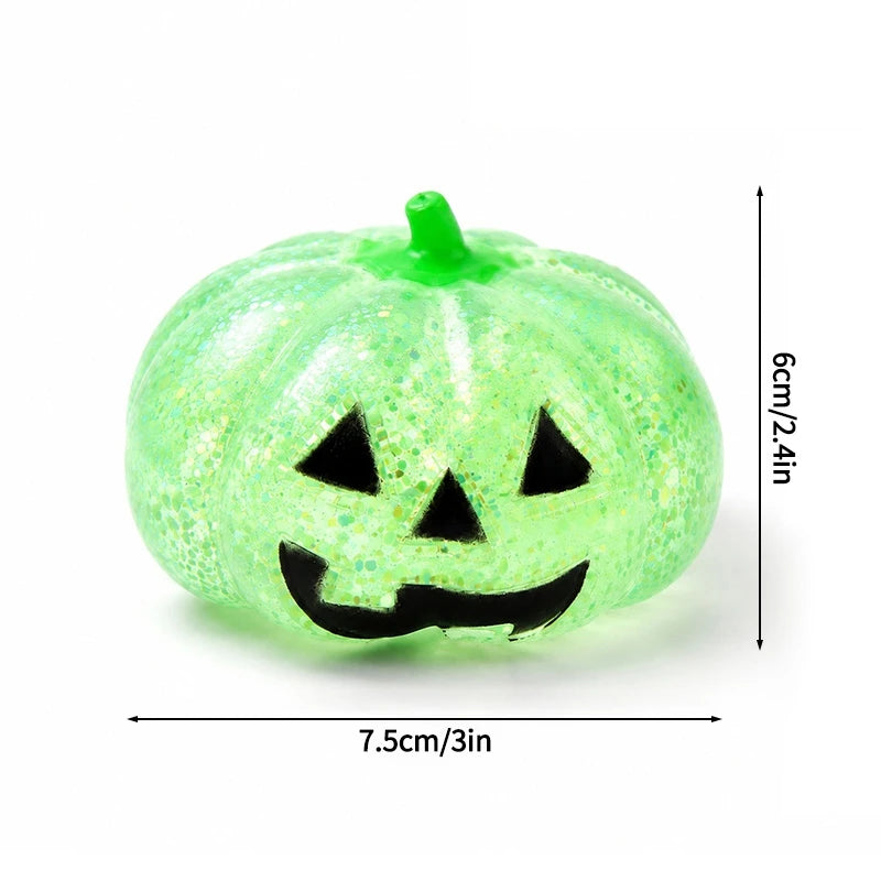 2026 Christmas Maltose Squishy Sequins Glitter Pumpkin Squeeze Balls Anti-stress Slow Rebound Pinch Toy Halloween Party Favors