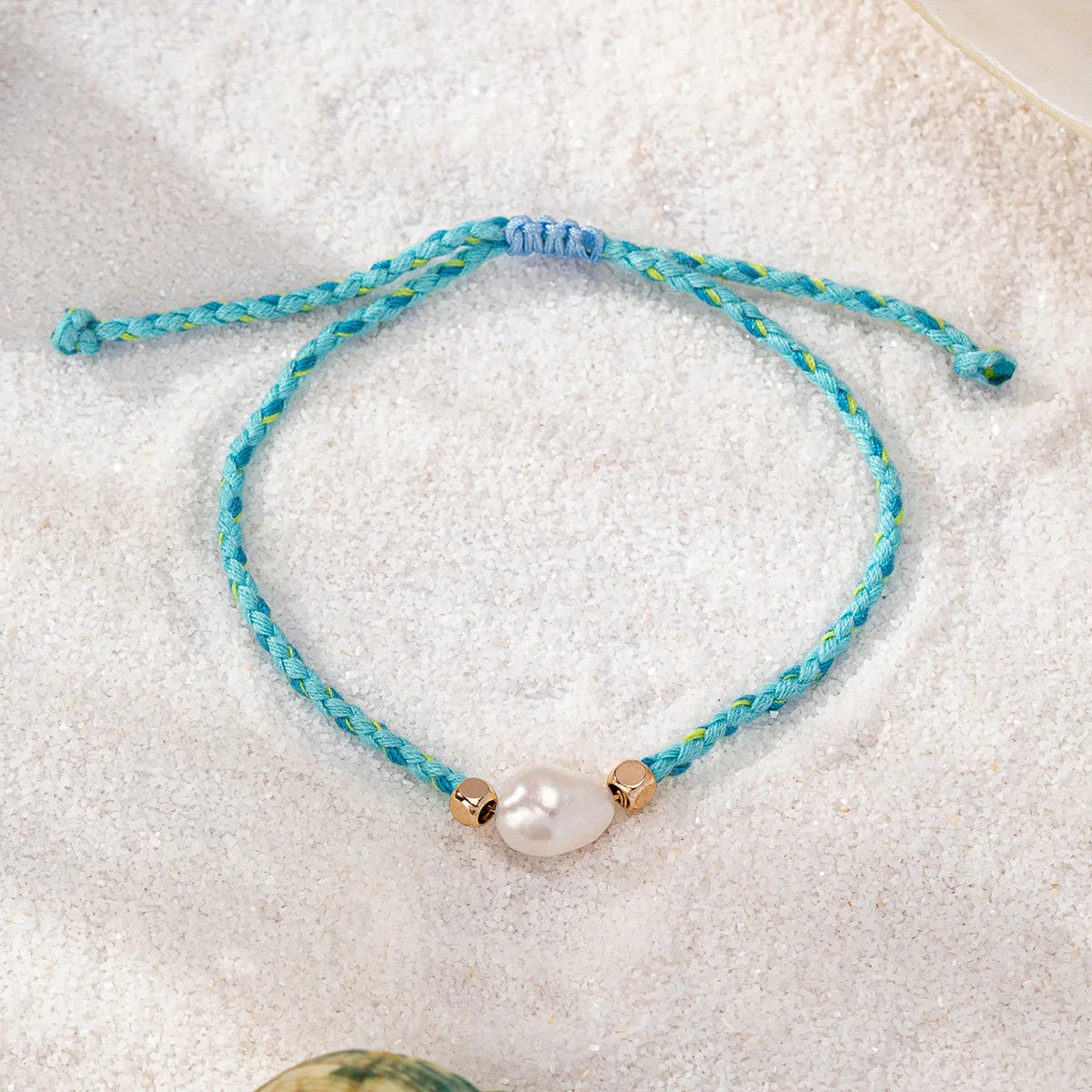 New Trending Woman Summer Jewelry Colorful Rope Thread Freshwater Pearl Bracelet 2024