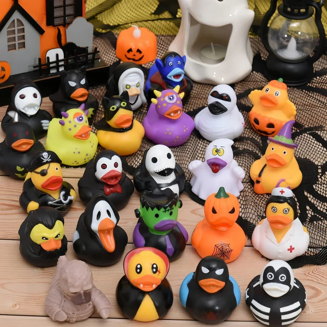 6/12/24 Pieces of Halloween Rubber Ducks, Halloween Character Set Rubber Ducks, Pumpkin Rubber Ducks, Christmas Decorations