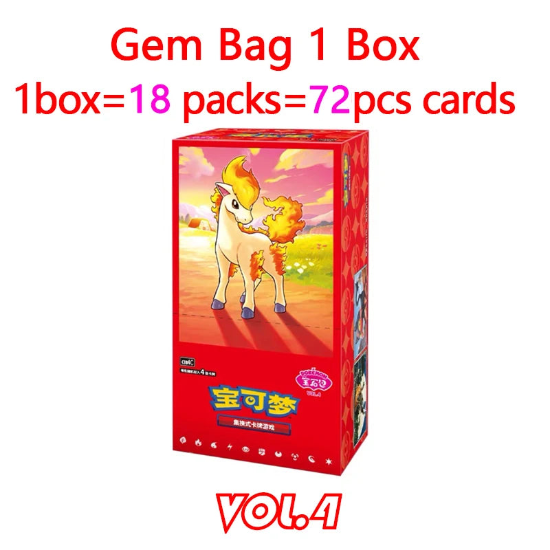 Original Pokemon GemPack Cards Vol.5 Vol.3 Vol.2 Vol.1 Trading PTCG Bag Gem Box Deck Sprigatito Eevee Pikachu Gengar Card Gift