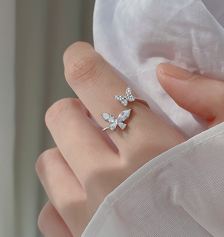 Adjustable Butterfly Ring