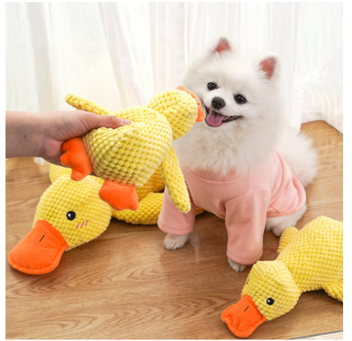 Squeaky Plush Duck Pet Toy
