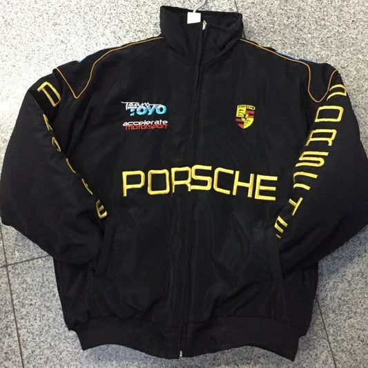Vintage-Style Embroidered Racing Jacket
