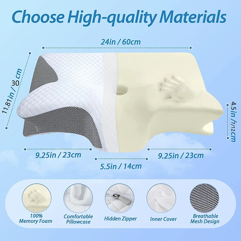Contoured Memory Foam Neck Pillow