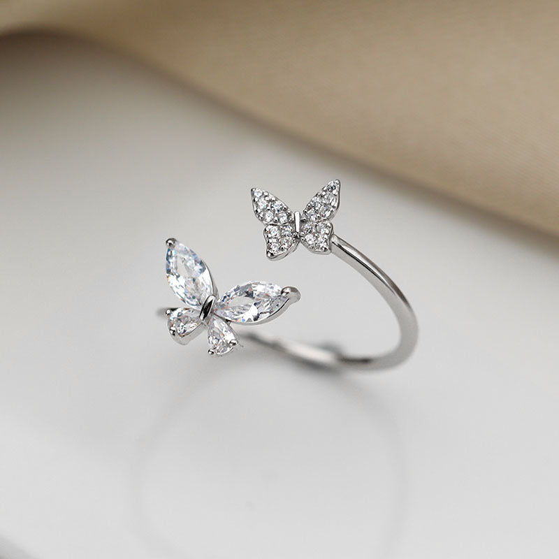 Adjustable Butterfly Ring