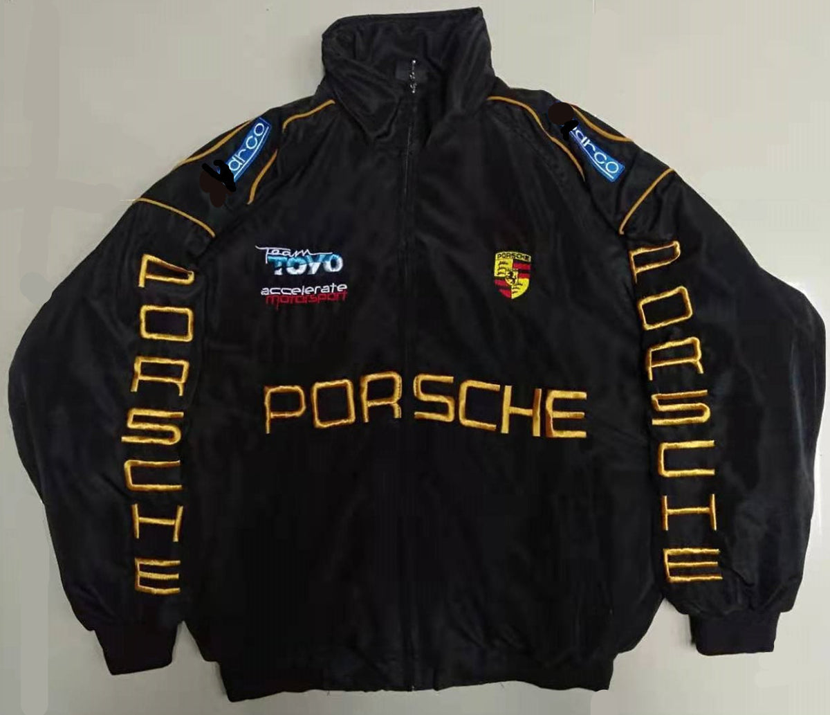 Vintage-Style Embroidered Racing Jacket