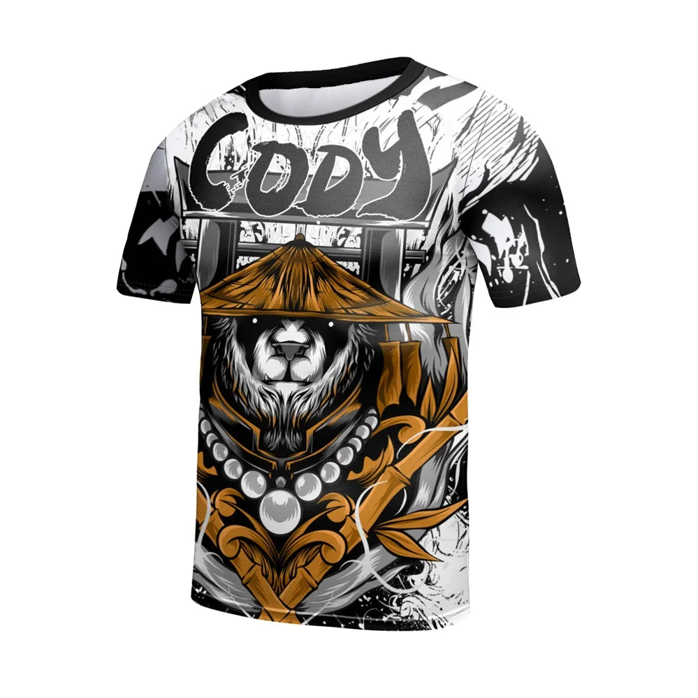 Compression Jersey MMA BJJ Fashion Boys Sets Baby Girl Clothing Set Kids Shorts Sports Bear Sweatshirt Pants 4Pcs Suits Outfits