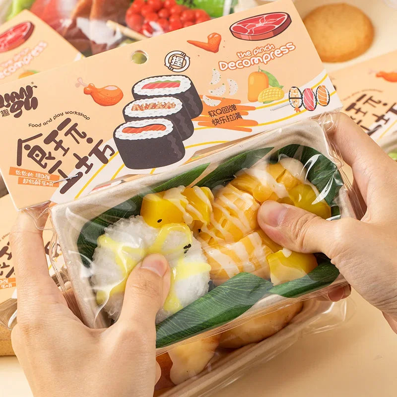 Squishy Food Simulation Fried Chicken Taba Squishy Toys Dumpling Sushi Mochi Squishy Stress Toy Squeeze Fidget Squish Gift