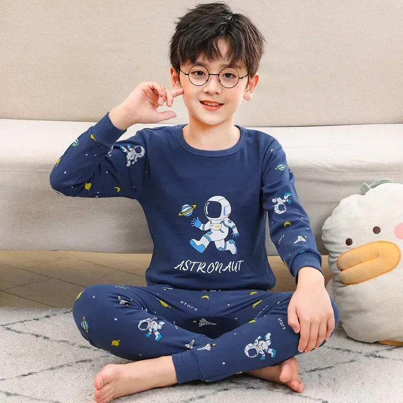 Kids Pajamas for Boys 2 3 4 5 6 7 8 9 10 11 12 14 Years Cotton Sleepwear Set Dinosaur Pyjamas Green Children Pijamas Clothing