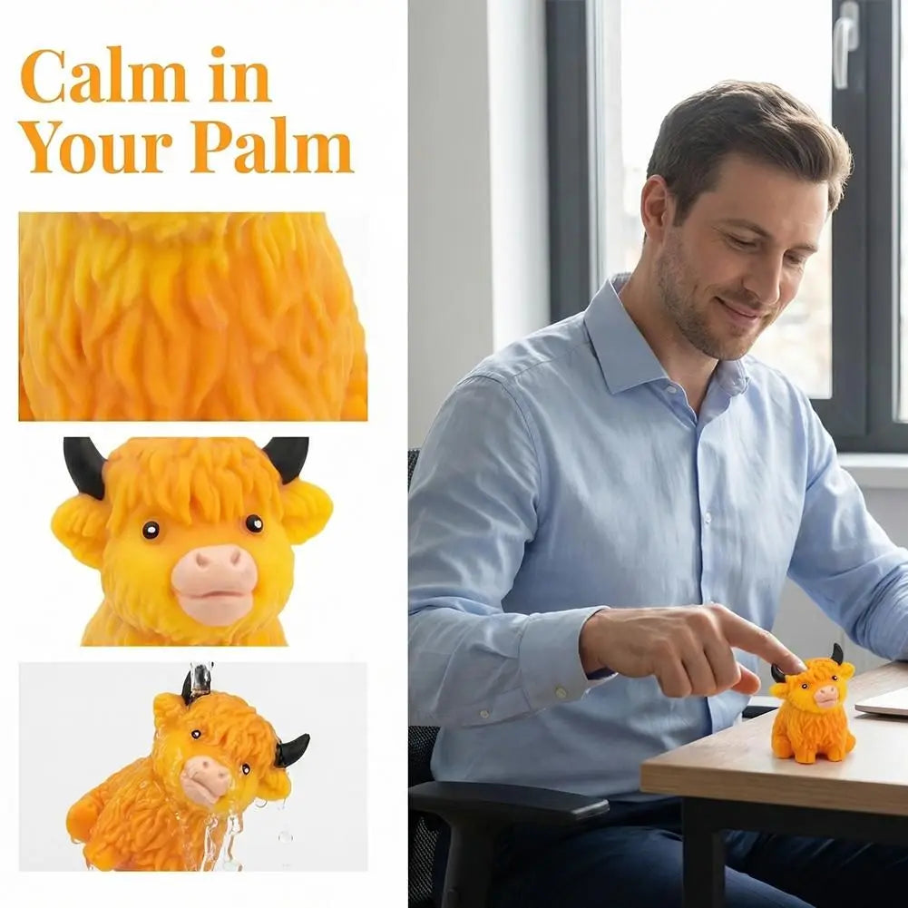 Scottish Highland Cow Squishy Slow Rebound Anxiety Relief Fidget Toy,Squishy Toys,Kid Toys,Juegos Para Niños,Cheese Squishy