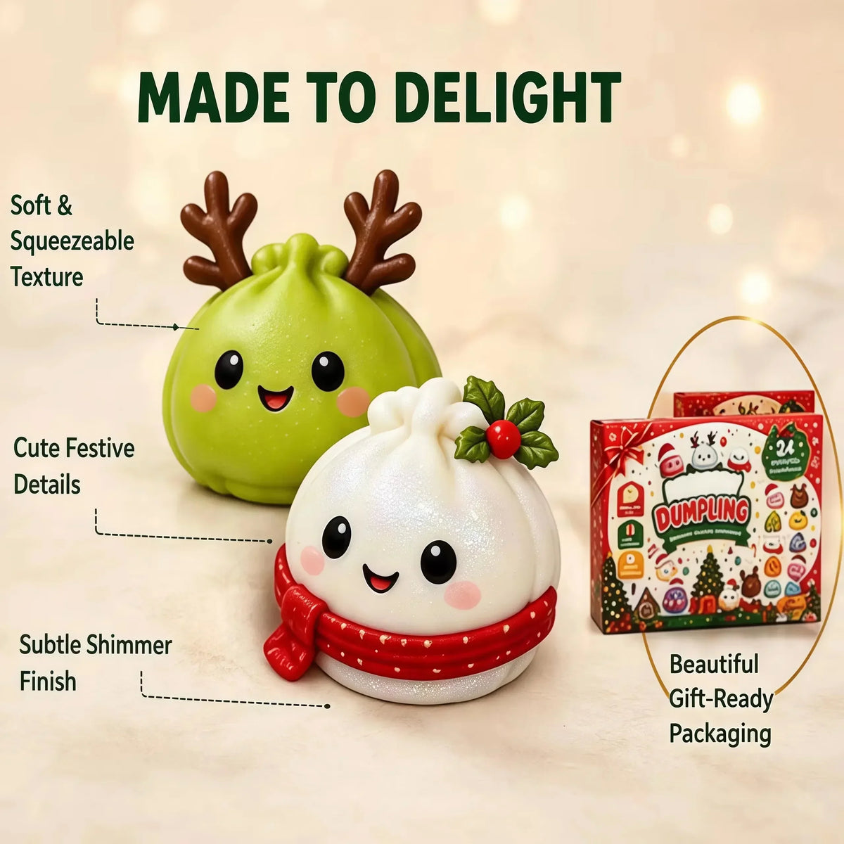 Christmas Squishy Advent Calendar 2026, Fidget Countdown Calendar Surprises Sensory Fidget for Adult Christmas Party Favors Gift