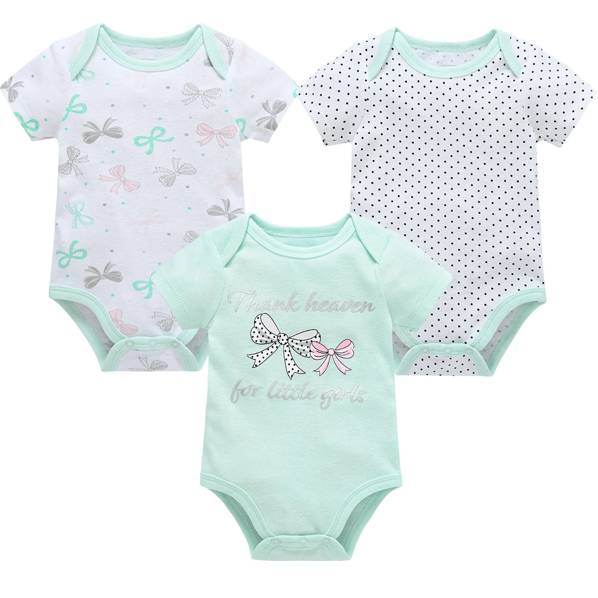Kavkas 3 Pcs/lot Baby Boy Bodysuit 100% Cotton Short Sleeve Newborn Girls Clothes Summer Infant Clothing