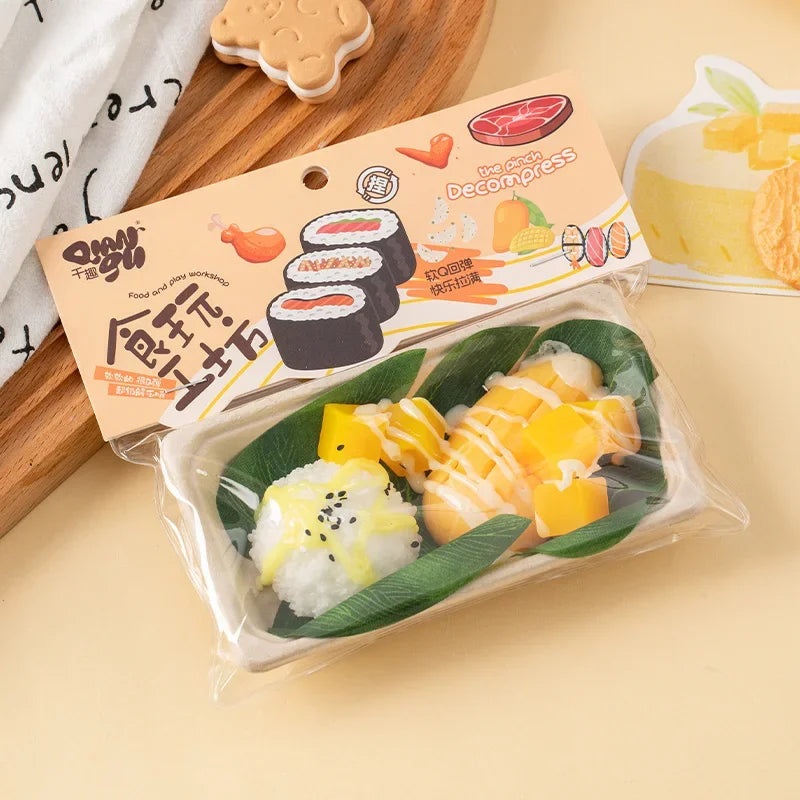 Squishy Food Simulation Fried Chicken Taba Squishy Toys Dumpling Sushi Mochi Squishy Stress Toy Squeeze Fidget Squish Gift