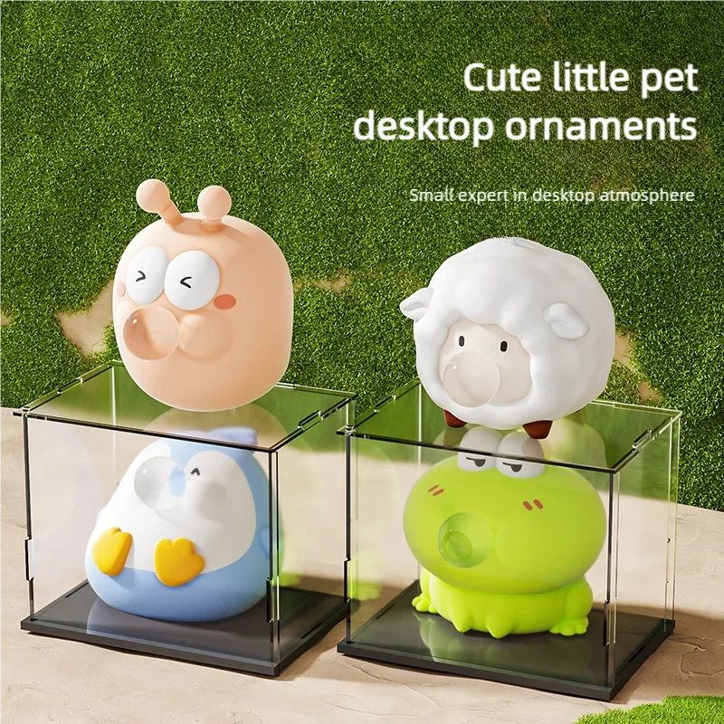 Cute Animal Spitting Bubbles Squish Squeeze Toy Anxiety Stress Relief Sensory Antistress Toys For Adults Birthday Christmas Gift