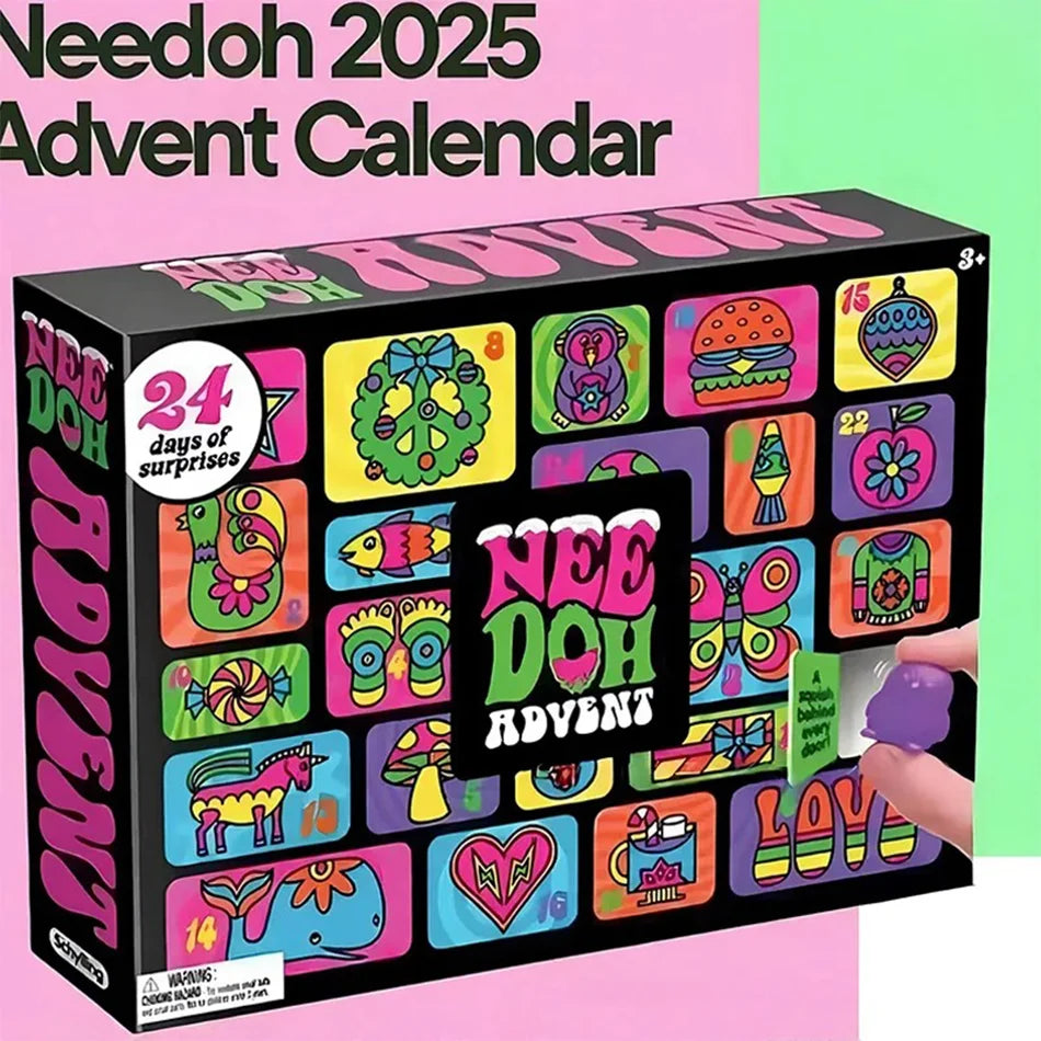 Christmas Advent Calendar 24 Days Surprise Mini Squish Sensory Gift Box For Kids Adult Christmas Festival Decoration