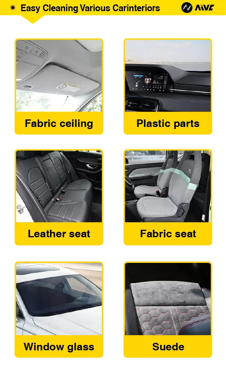 Car Foam Cleaner Interior Stain Removal Multifunctional Leather Seat Roof Fabric Cleaning Spray Maintenance Wash