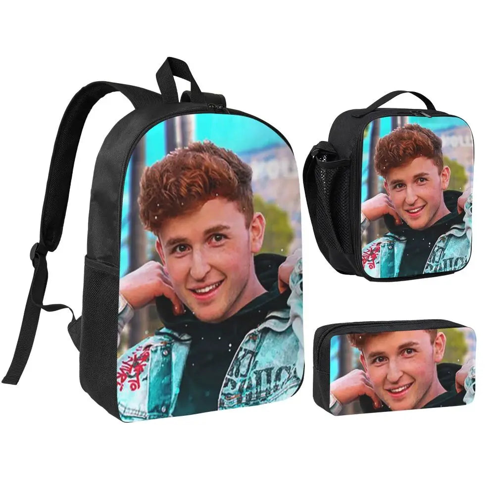 Caylus Backpack Student Boys Girls BookBag School Bag Computer Shoulder Bags 3ps Insulated Lunch Bag Pencil Case