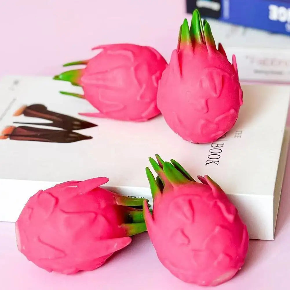 Dragon Fruit Squish bal geschenk Squishy Squeeze Stress Reliever Fidget sensorisch speelgoed Simulatie Fruit Food, Squeeze Balls