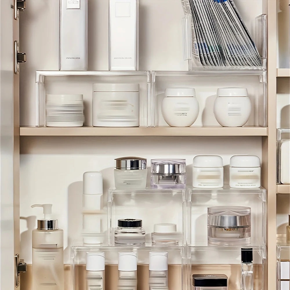 1 Layered Shelf, Refrigerator Storage Shelf, Kitchen Storage Shelf, Toy Figurine Storage Shelf, Cosmetics Layered Storage Shelf