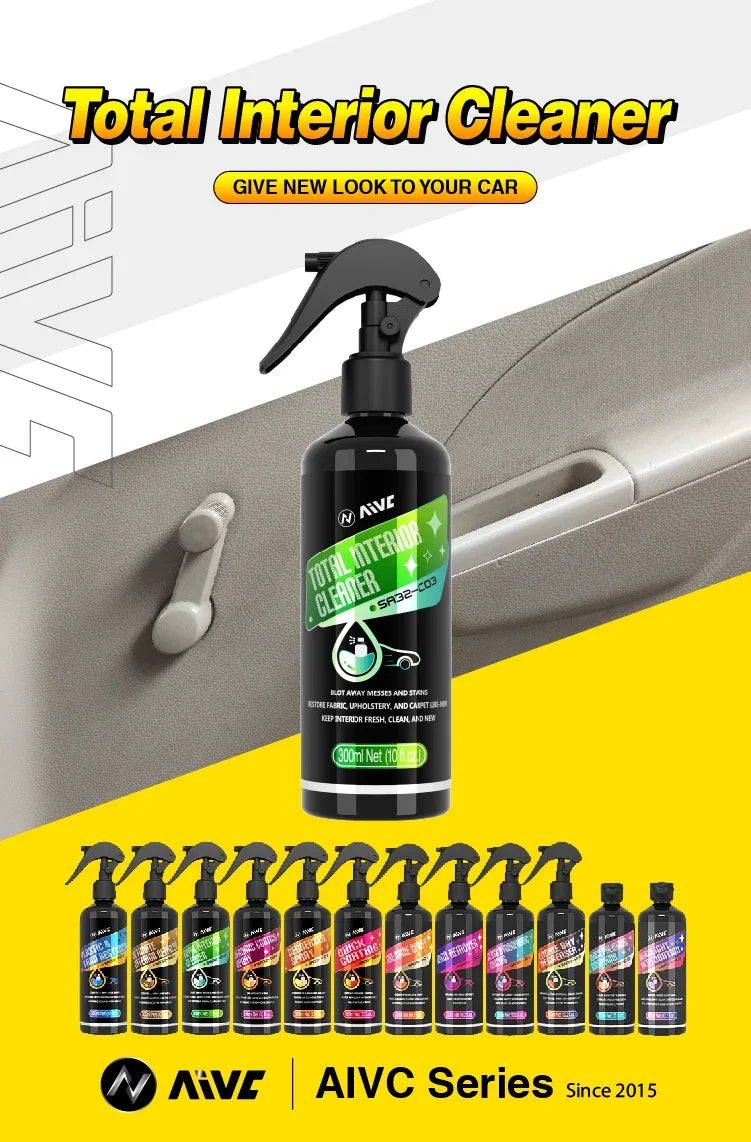 Car Foam Cleaner Interior Stain Removal Multifunctional Leather Seat Roof Fabric Cleaning Spray Maintenance Wash