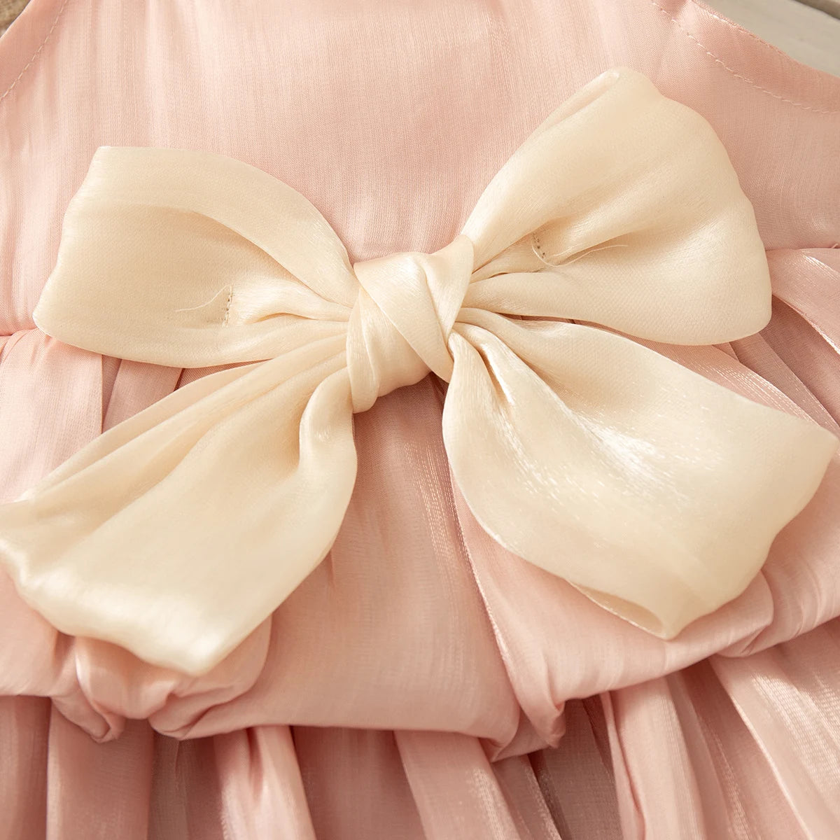 Girls Dresses Summer Bow Multi-Layer Mesh Halter Baby Girl Dresses Cute Birthday Party Dresses Baby Dresses Baby Girl Clothing