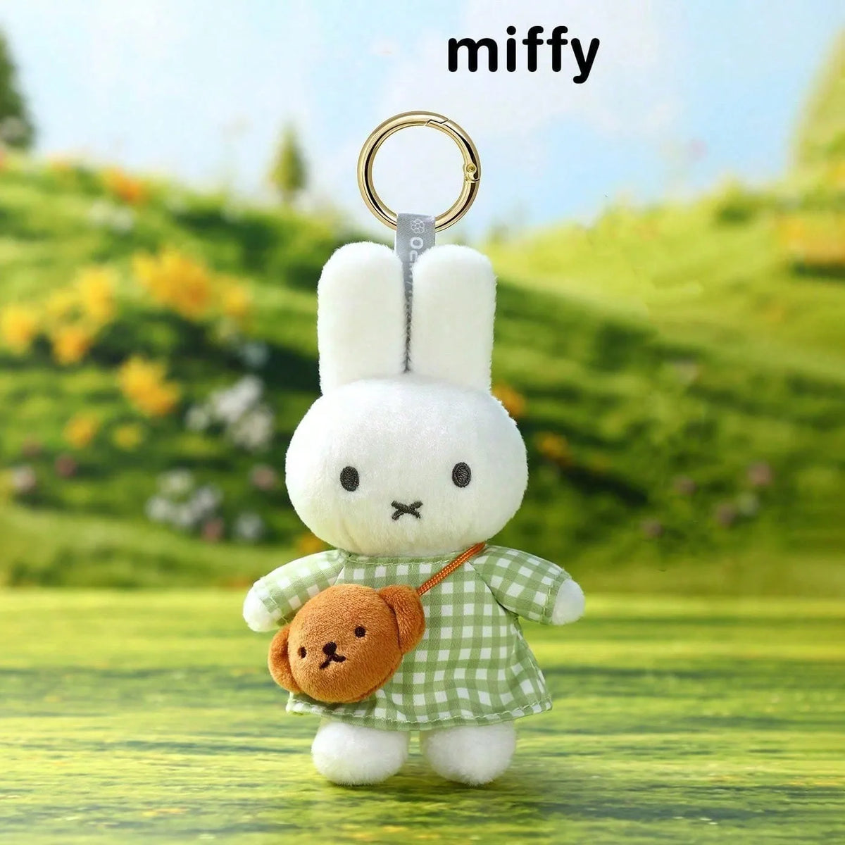 Miffy Travel Series Plush Keychain - Cute Soft Stuffed Bunny Bag Charm, Kawaii Collectible Pendant Gift for Fans