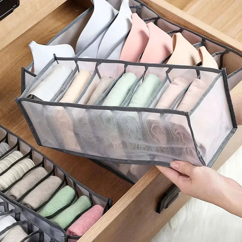 1pc Underwear Drawer Organizer Storage Box Foldable Closet Organizers Drawer Divider Storage Boxes For Underpants Socks Bra
