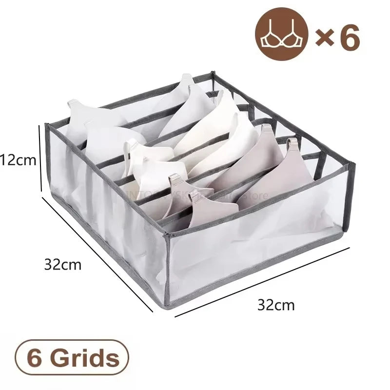 1pc Underwear Drawer Organizer Storage Box Foldable Closet Organizers Drawer Divider Storage Boxes For Underpants Socks Bra