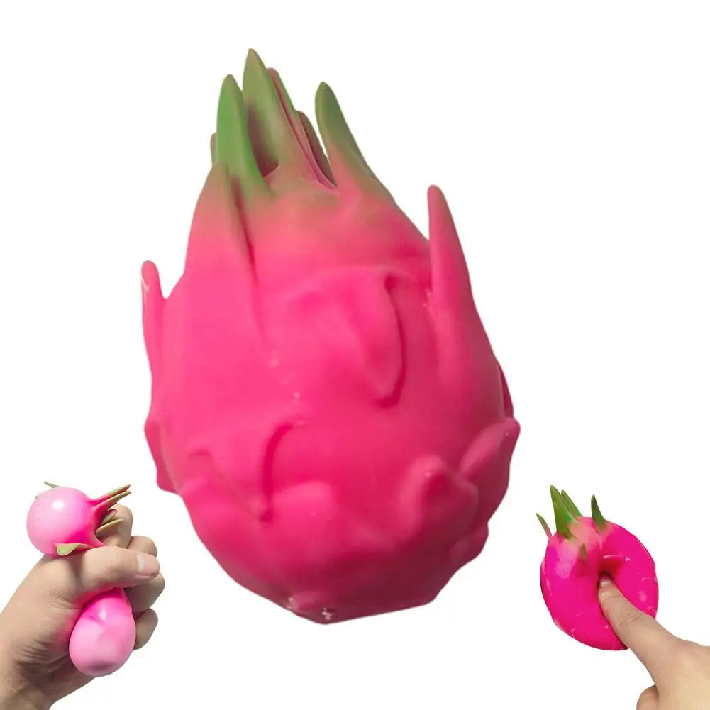 Dragon Fruit Squish bal geschenk Squishy Squeeze Stress Reliever Fidget sensorisch speelgoed Simulatie Fruit Food, Squeeze Balls