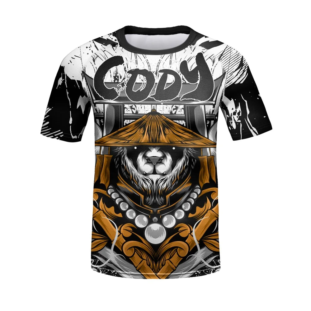Compression Jersey MMA BJJ Fashion Boys Sets Baby Girl Clothing Set Kids Shorts Sports Bear Sweatshirt Pants 4Pcs Suits Outfits