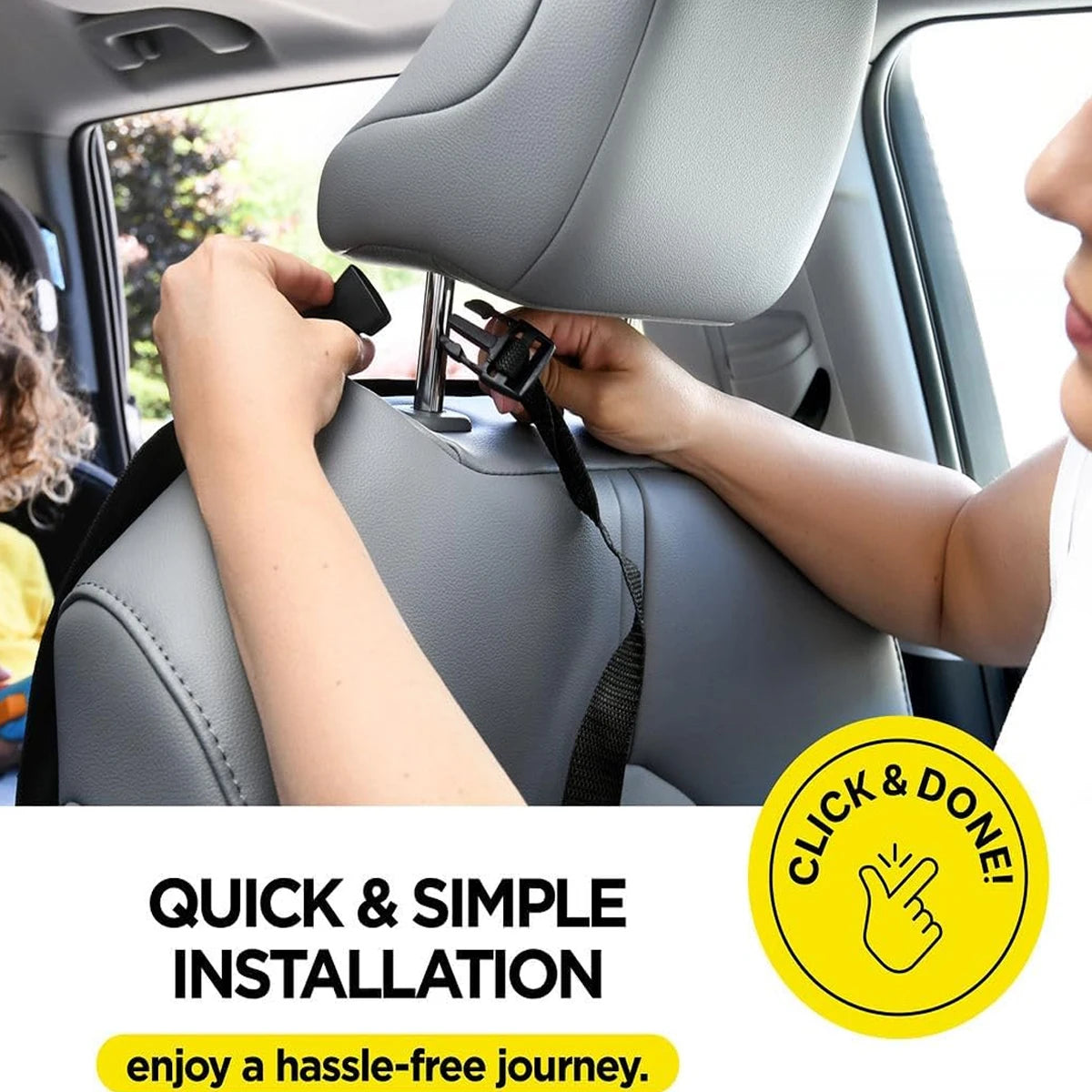 Car Rear Seat Cover with 3 Pocket Storage Pockets, Waterproof Seat Protector, Car Seatback Protector, Dirt and Scratch Resistant