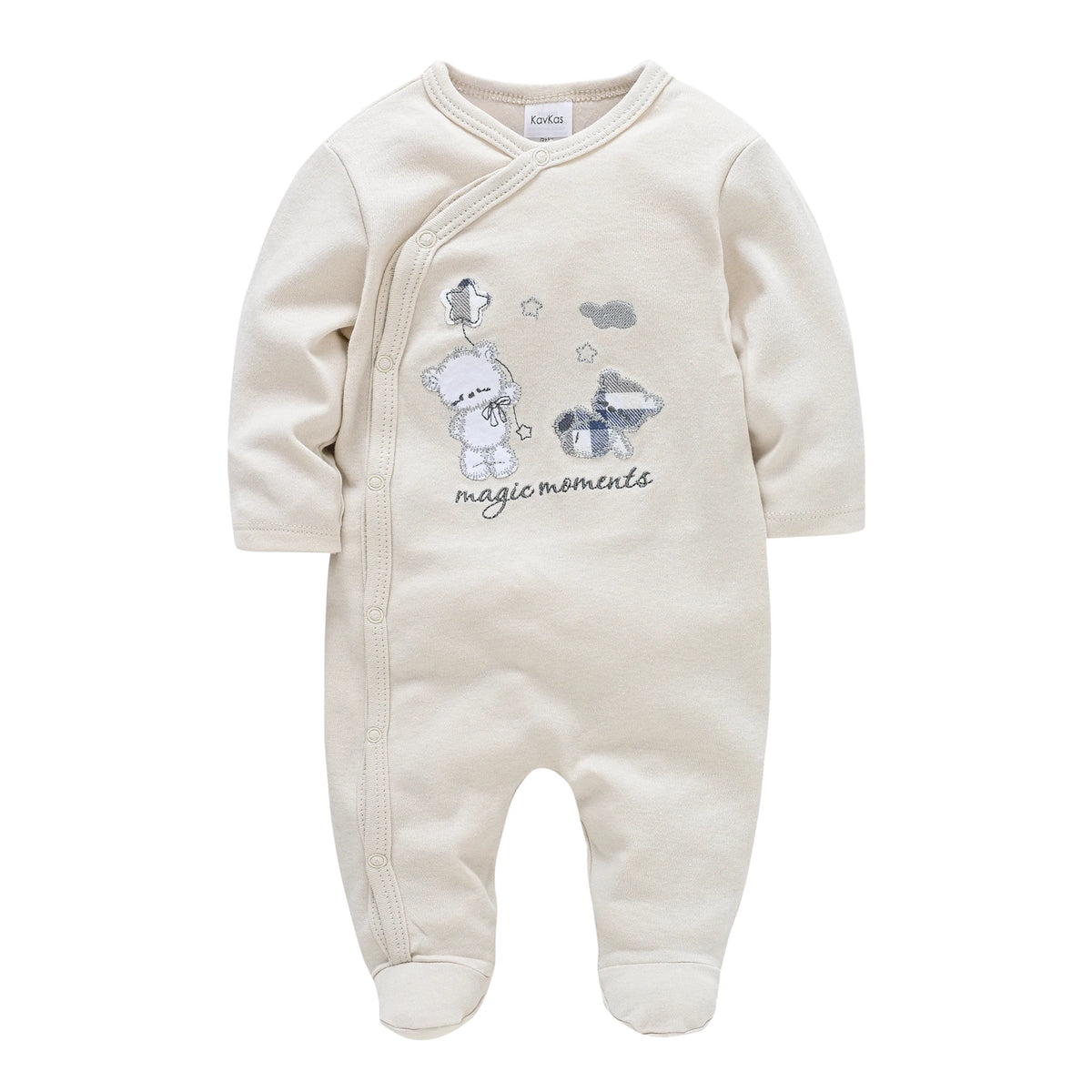 KAVKAS 1/2/3 Pcs Baby Boys Rompers Cartoon Print Overalls Cotton Infant Clothing Kids Jumpsuit Newborn Pajimas 0-3 Months