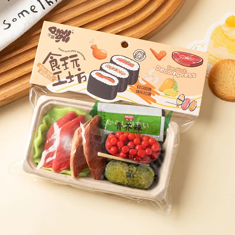 Squishy Food Simulation Fried Chicken Taba Squishy Toys Dumpling Sushi Mochi Squishy Stress Toy Squeeze Fidget Squish Gift