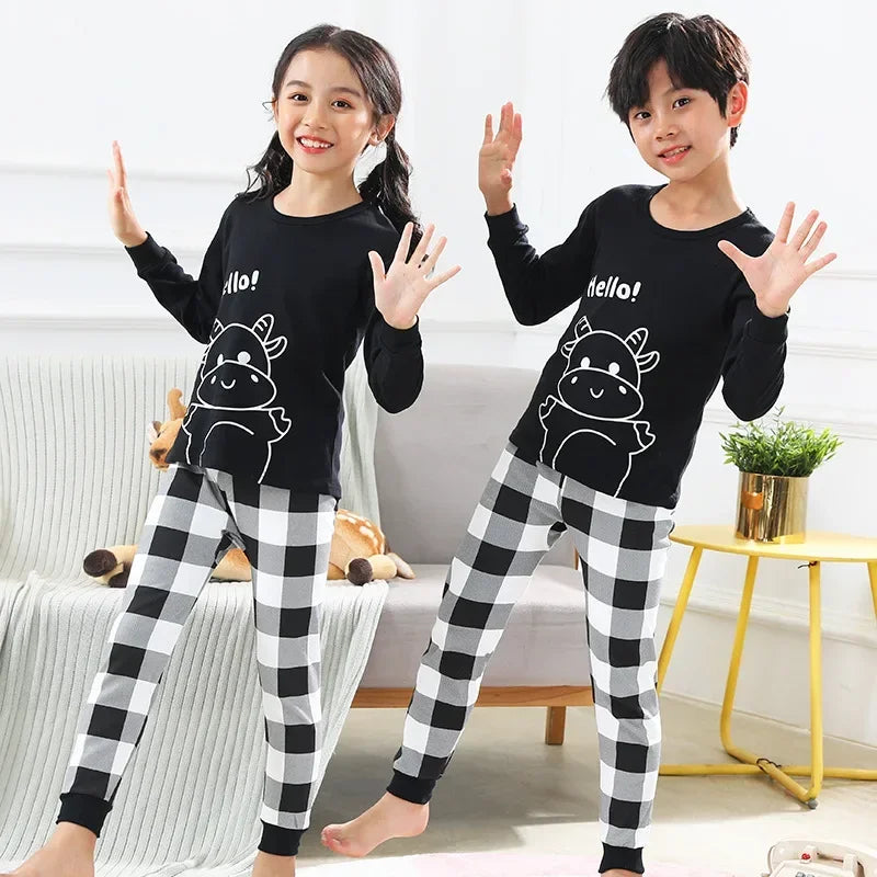 Kids Pajamas for Boys 2 3 4 5 6 7 8 9 10 11 12 14 Years Cotton Sleepwear Set Dinosaur Pyjamas Green Children Pijamas Clothing