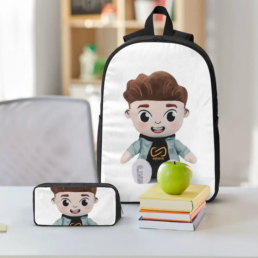 Caylus Backpack Student Boys Girls BookBag School Bag Computer Shoulder Bags 3ps Insulated Lunch Bag Pencil Case