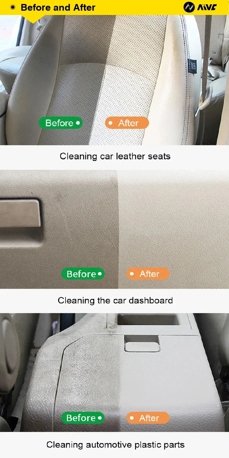 Car Foam Cleaner Interior Stain Removal Multifunctional Leather Seat Roof Fabric Cleaning Spray Maintenance Wash