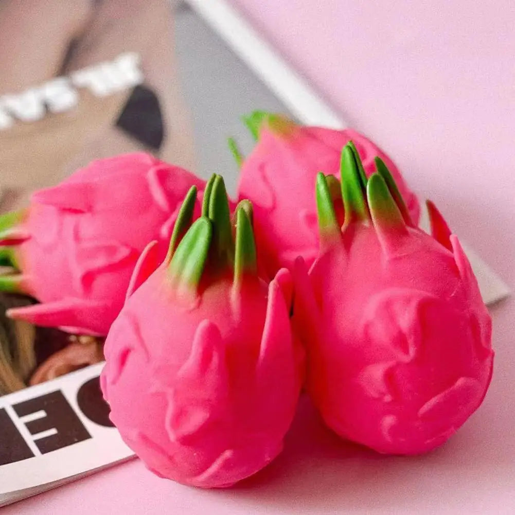Dragon Fruit Squish bal geschenk Squishy Squeeze Stress Reliever Fidget sensorisch speelgoed Simulatie Fruit Food, Squeeze Balls
