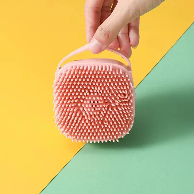 Pet Shampoo Massage Brush, Soft Silicone Grooming Comb for Dog Cat Bathing Shower Puppy Kitten Bathroom Accessories