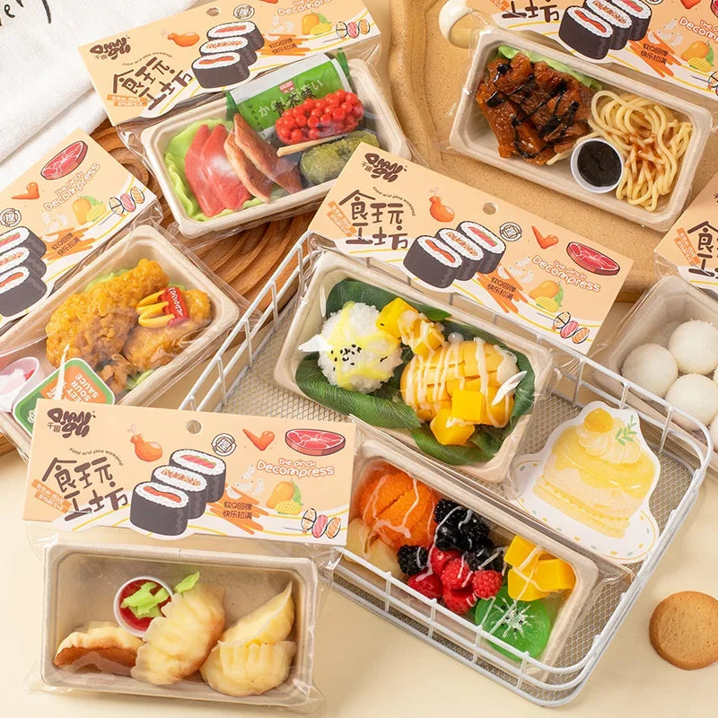 Squishy Food Simulation Fried Chicken Taba Squishy Toys Dumpling Sushi Mochi Squishy Stress Toy Squeeze Fidget Squish Gift