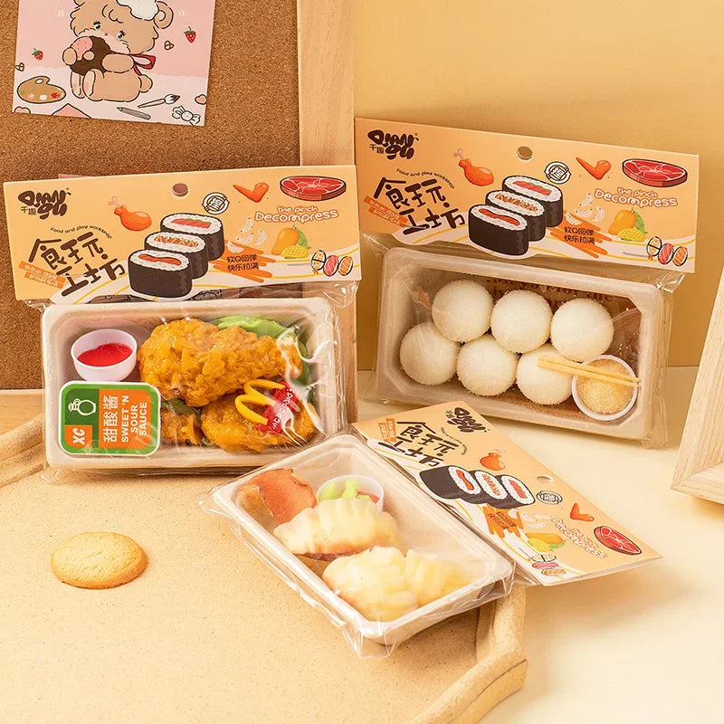 Squishy Food Simulation Fried Chicken Taba Squishy Toys Dumpling Sushi Mochi Squishy Stress Toy Squeeze Fidget Squish Gift