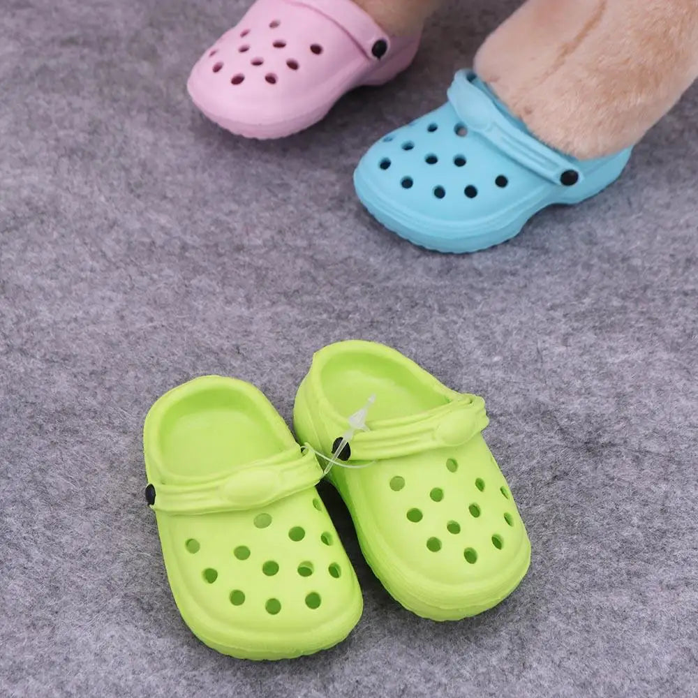 1 Pair Pet Beach Shoes Non-slip Pet Sandals Soft-soled Comfortable Dog Hole Shoe Breathable EVA Dog Rain Boots for Cats