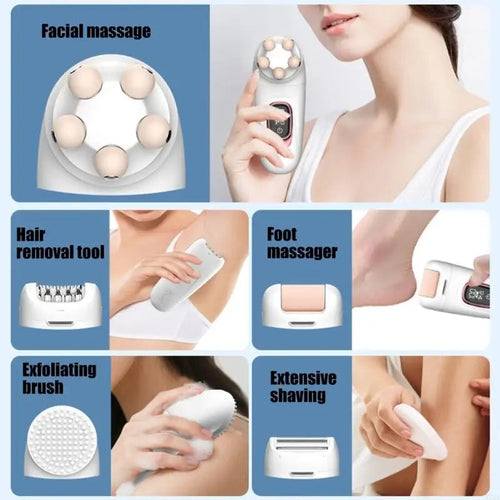 Rechargeable Body Hair Shaver Electric Hair Removal Device Leg Face