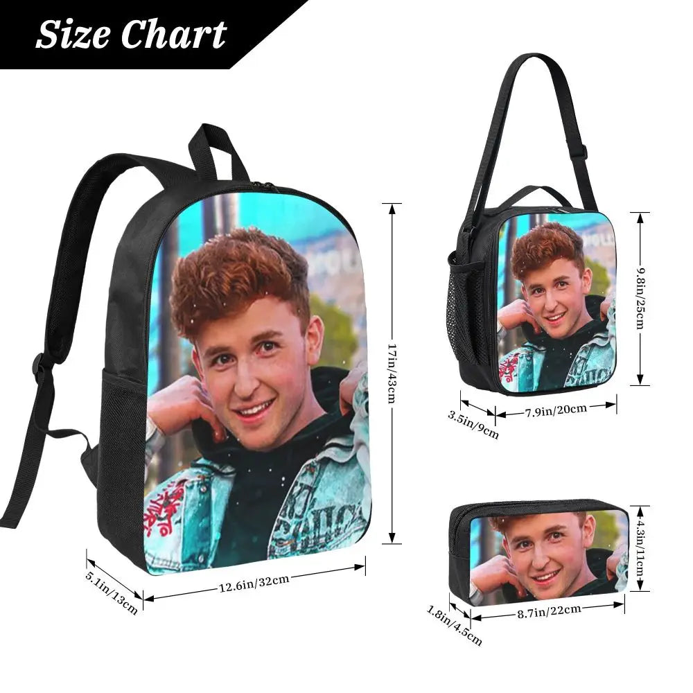 Caylus Backpack Student Boys Girls BookBag School Bag Computer Shoulder Bags 3ps Insulated Lunch Bag Pencil Case