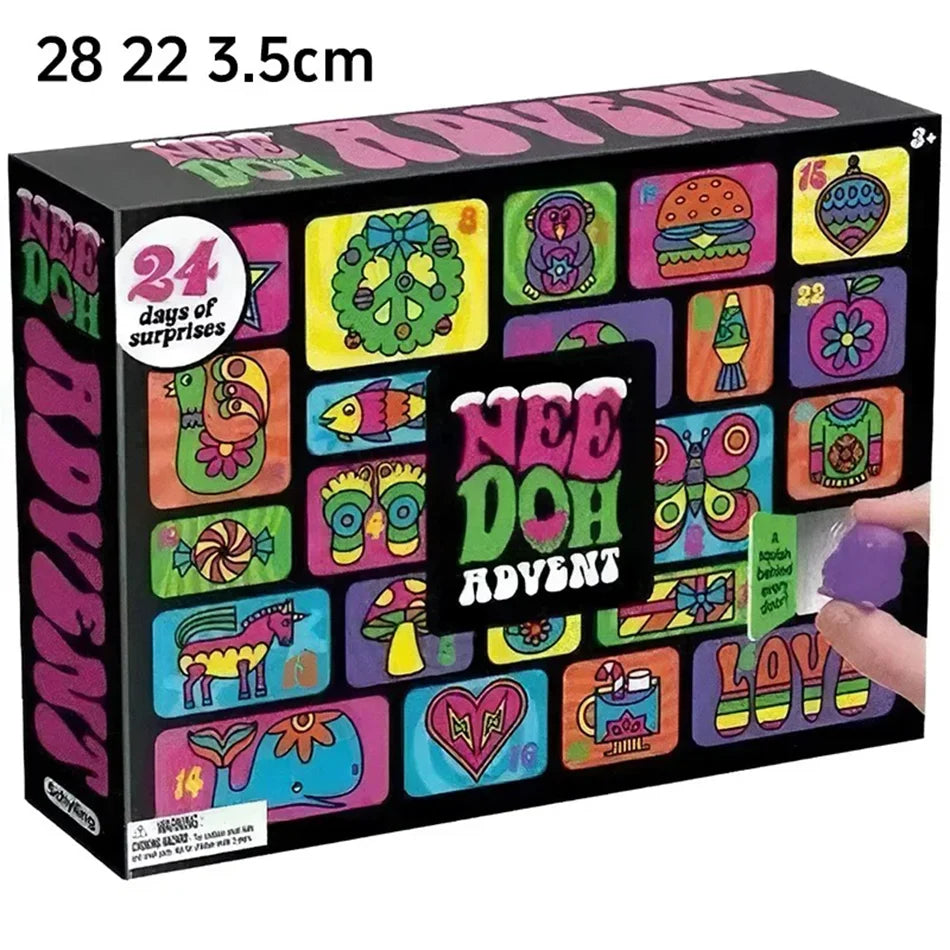 Christmas Advent Calendar 24 Days Surprise Mini Squish Sensory Gift Box For Kids Adult Christmas Festival Decoration