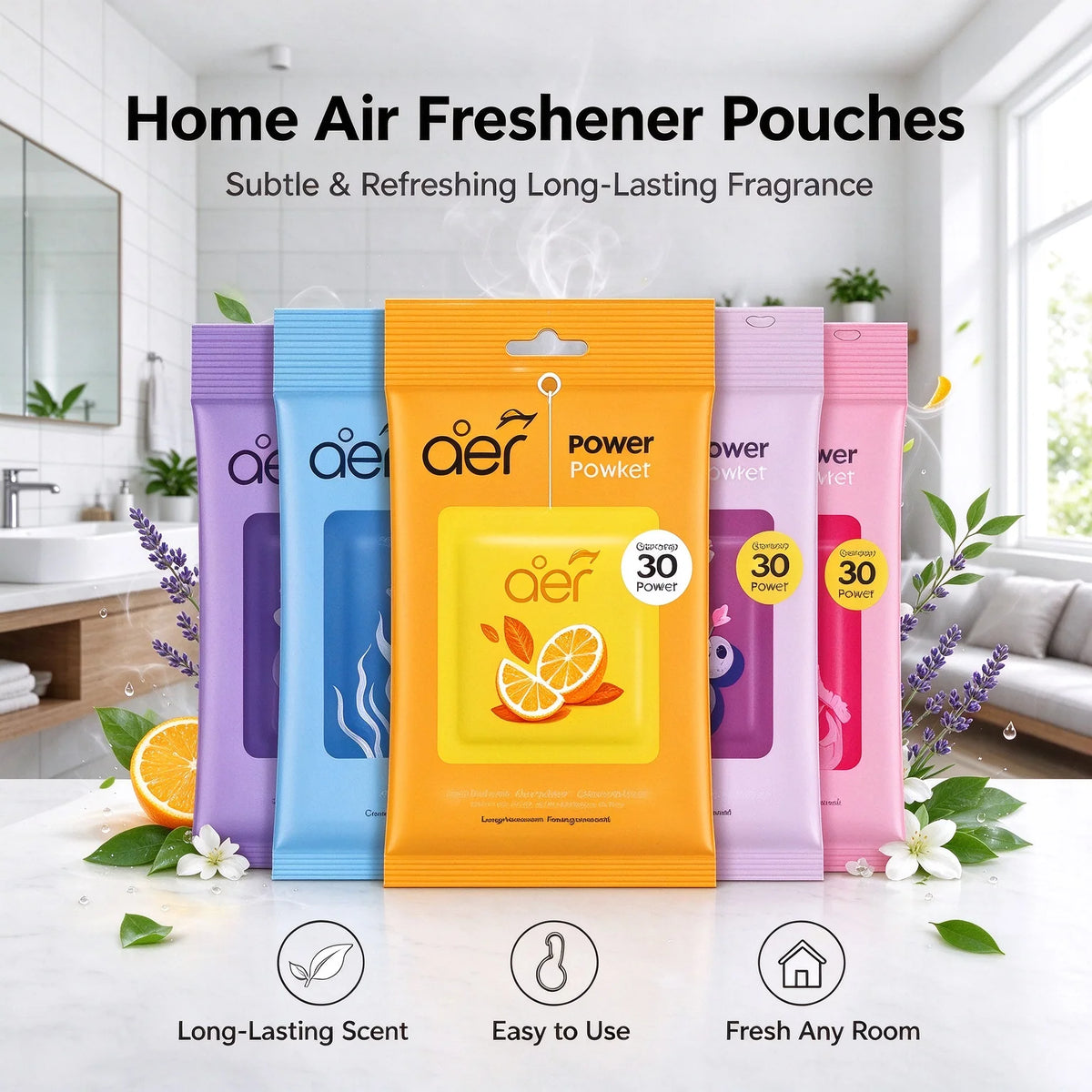 6pcs Scents Hanging Air Freshener No Alcohol Odor Eliminator For Household Wardrobe Livingroom Shoe Cabinet Bathroom Car Use