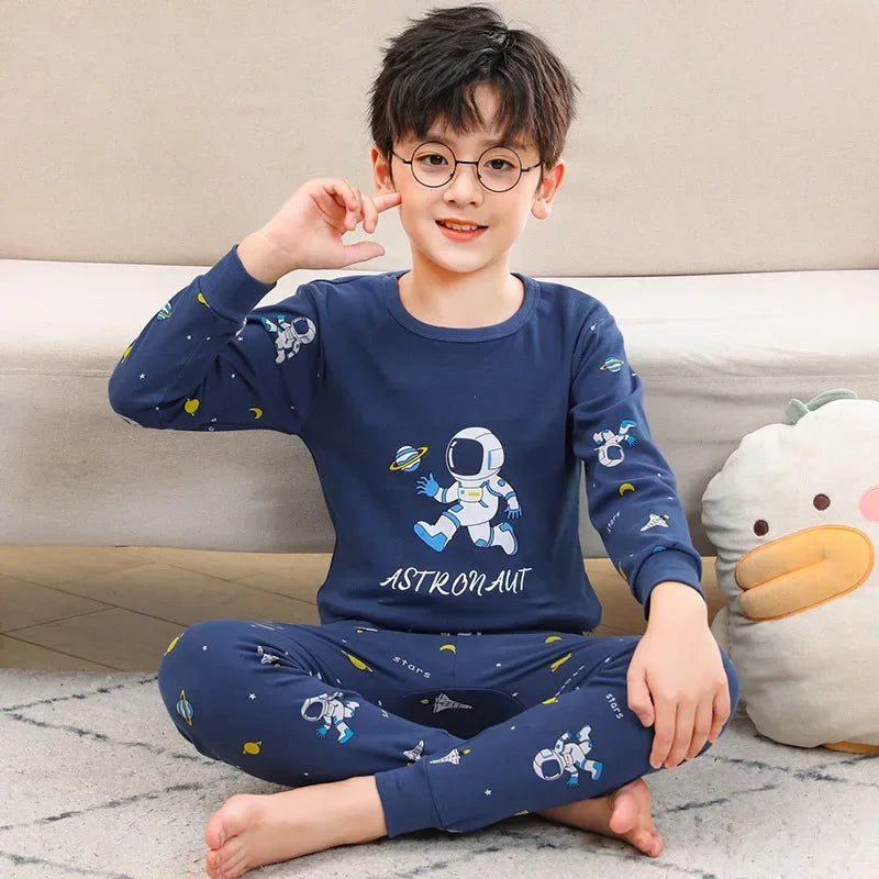 Kids Pajamas for Boys 2 3 4 5 6 7 8 9 10 11 12 14 Years Cotton Sleepwear Set Dinosaur Pyjamas Green Children Pijamas Clothing