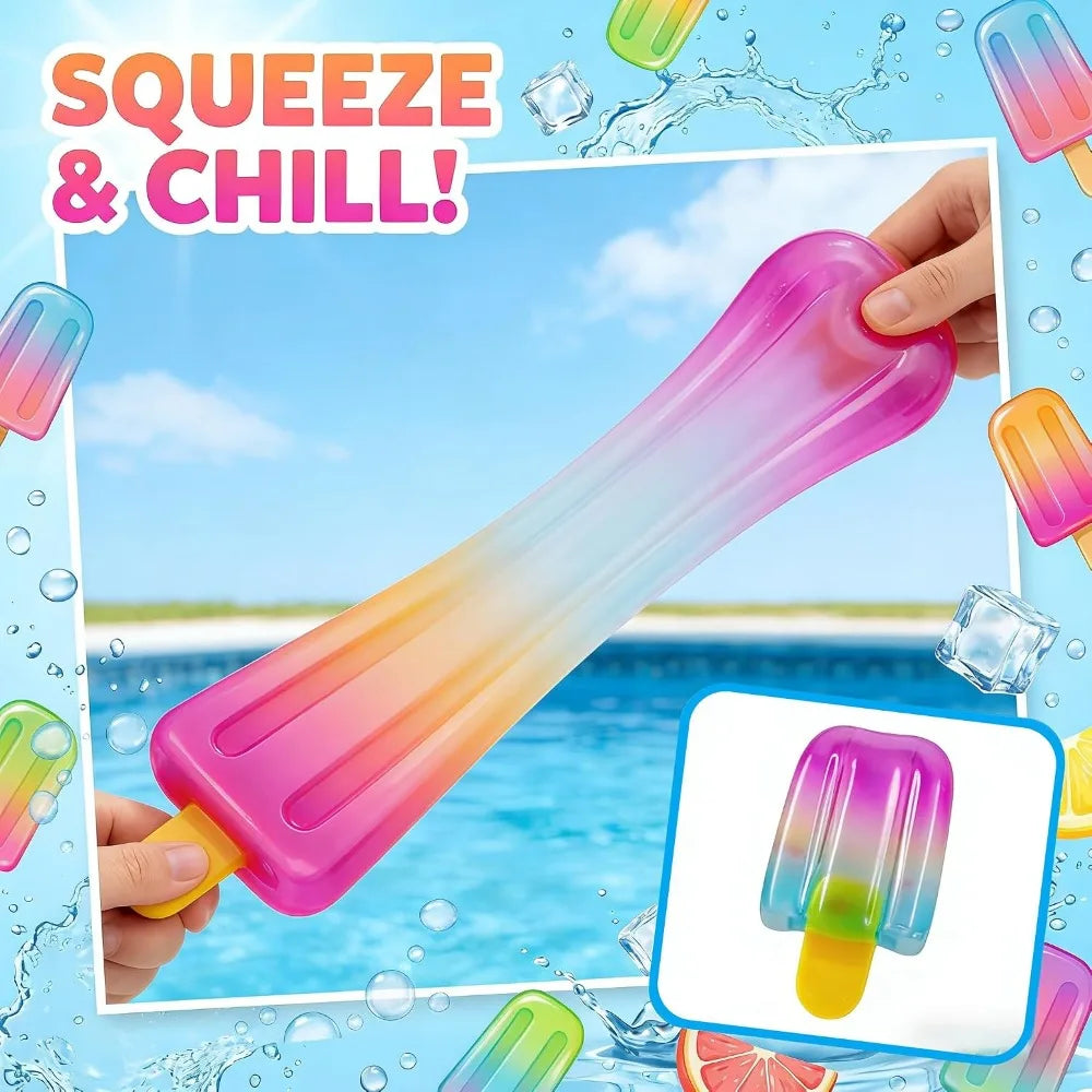 Ice Cream Squishy Toy, Summer Stress Relief Squeeze Toy, Sensory Fidget Squishy, Popsicle Anxiety Relief Toy, Party Favor Gift