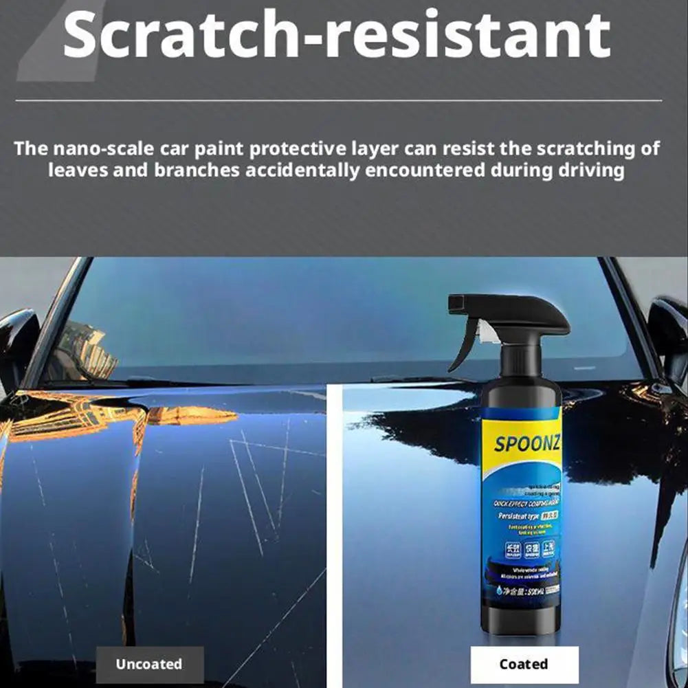 3in1 Car Spray Quick Coat Waterless Wash Long Lasting Protection for Auto Paint Plastic Glass Restores Shine Prevents Oxidation
